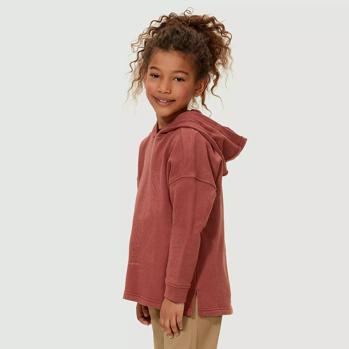 Chandail Coton Ouaté Feuillage Pour Fillette 2 Chandail Coton Ouaté Feuillage Pour Fillette - Image 2