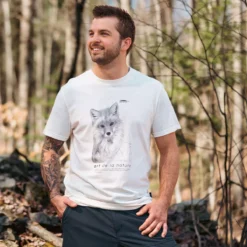 Le Renard - T-shirt En Coton Bio Unisexe -Modee Pure Soldes Magasin 12101 GREIGE 5