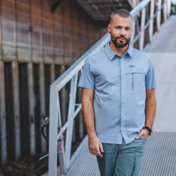 Gaspé - Chemise à Manches Courtes Anti-UV - Homme -Modee Pure Soldes Magasin 16777 clousky 5