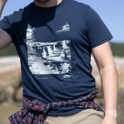 Mingan - T-shirt En Coton Fabriqué Au Québec - Homme -Modee Pure Soldes Magasin 16787 NAVY 6