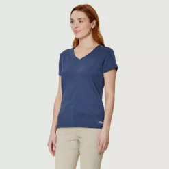 Ltp - T-shirt Col V De Sport Femme 24 Ltp - T-shirt Col V De Sport Femme -Modee Pure Soldes Magasin 17885 OUTREMER 1