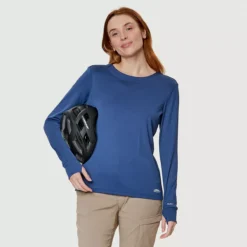 LTP - Chandail Manches Longues Anti-UV Femme -Modee Pure Soldes Magasin 18205 OUTREMER