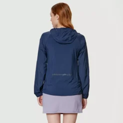Banff - Manteau Coupe-vent à Capuchon Pour Femme -Modee Pure Soldes Magasin 18208 NAVY 3