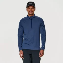 LTP - Chandail Manches Longues Anti-UV Homme -Modee Pure Soldes Magasin 18409 OUTREMER