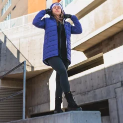 Prima - Manteau 3/4 Matelassé Compressible Femme -Modee Pure Soldes Magasin 62485 petun 6