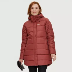 Louisa - Manteau Isolé Mi-long à Capuche Femme -Modee Pure Soldes Magasin 62486 NUTMEG