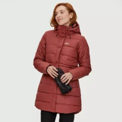 Louisa - Manteau Isolé Mi-long à Capuche Femme -Modee Pure Soldes Magasin 62486 NUTMEG 1