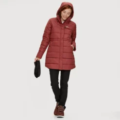 Louisa - Manteau Isolé Mi-long à Capuche Femme -Modee Pure Soldes Magasin 62486 NUTMEG 2