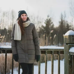 Louisa - Manteau Isolé Mi-long à Capuche Femme -Modee Pure Soldes Magasin 62486 falcon 5